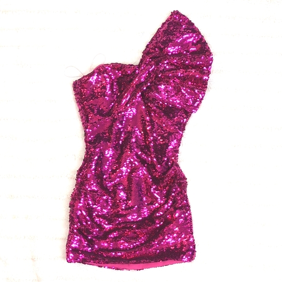 House Of CB Pink Sequin Micro-Mini Dress - Picture 3 of 14